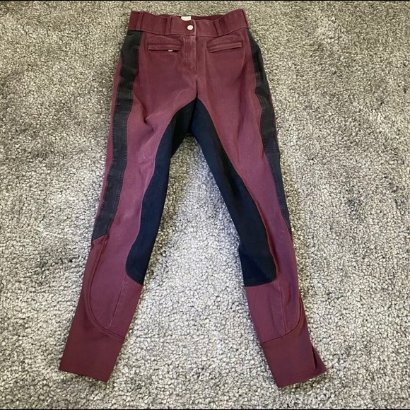 Dover Saddlery Full Seat Burgundy Breeches - Size 26 - Picture 1 of 7